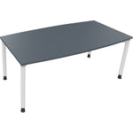 Neutralware Konferenztisch communication 1.800 x 680-820 x 800/900 mm (B x H x T) verkehrsweiß – Produktbild 5