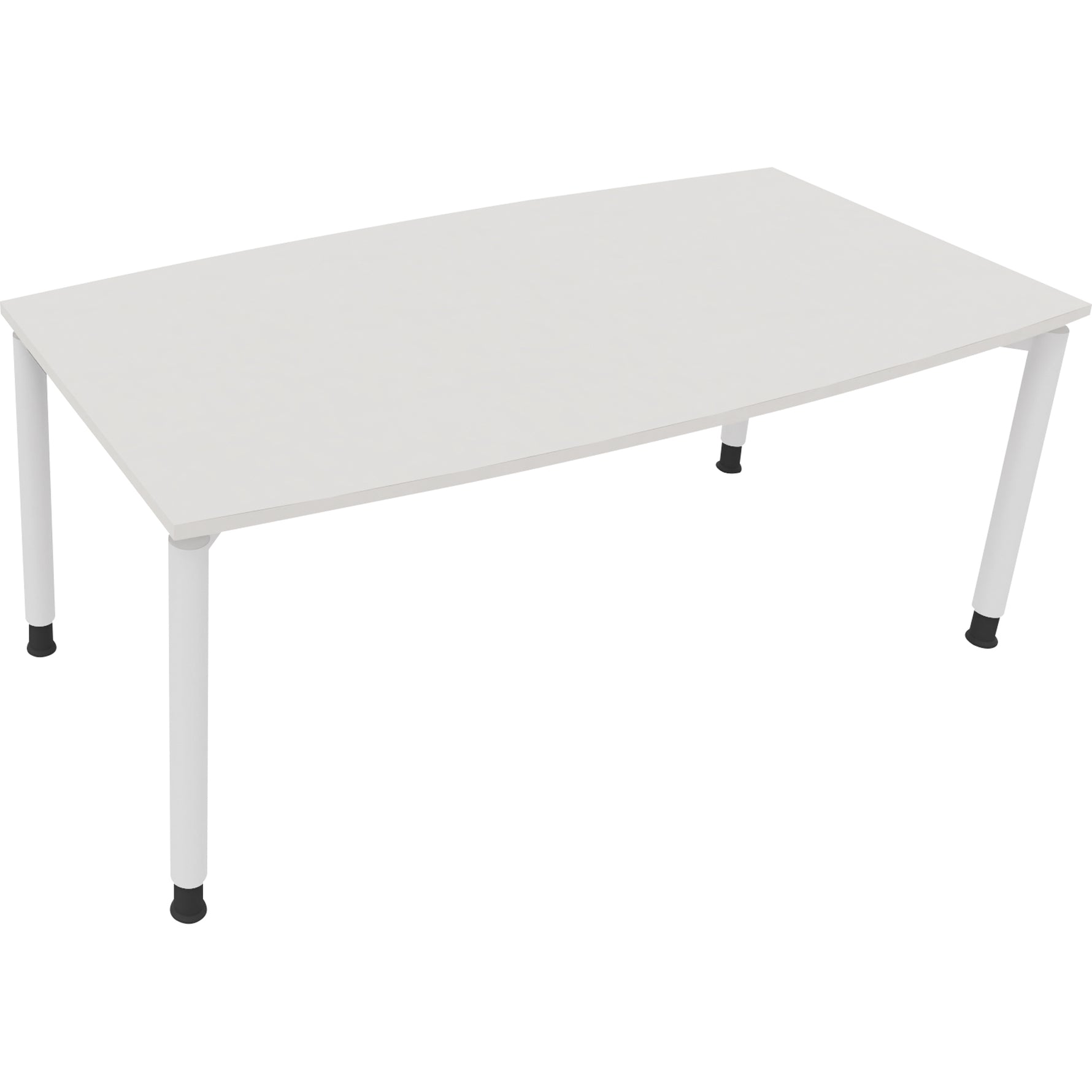 Neutralware Konferenztisch communication 1.800 x 680-820 x 800/900 mm (B x H x T) verkehrsweiß