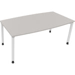 Neutralware Konferenztisch communication 1.800 x 680-820 x 800/900 mm (B x H x T) verkehrsweiß – Produktbild 4