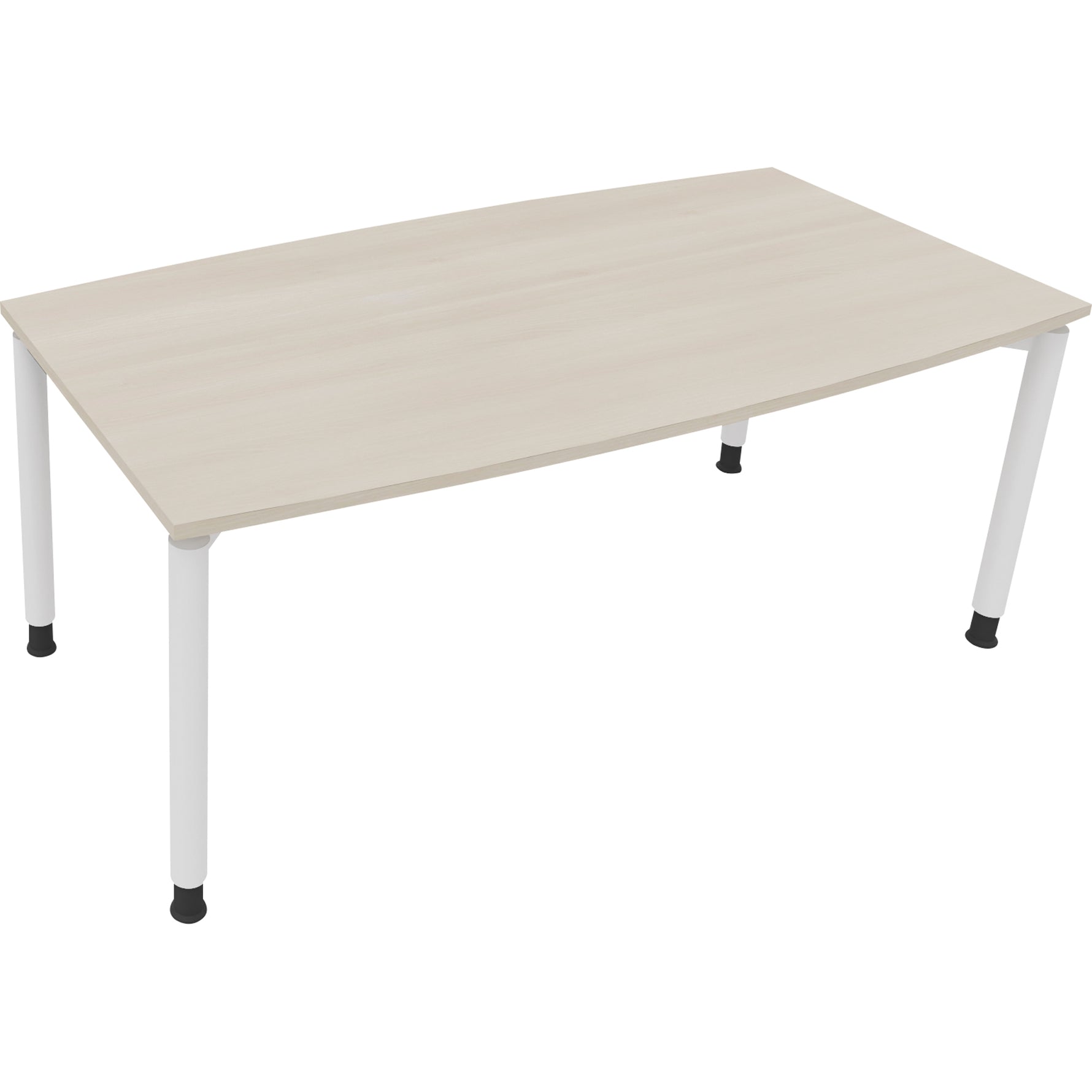 Neutralware Konferenztisch communication 1.800 x 680-820 x 800/900 mm (B x H x T) verkehrsweiß – Produktbild 3