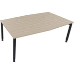 Konferenztisch communication 2.000 x 680-820 x 1.000/1.100 mm (B x H x T) anthrazit metallic