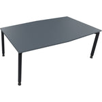 Neutralware Konferenztisch communication 2.000 x 680-820 x 1.000/1.100 mm (B x H x T) anthrazit metallic – Produktbild 5