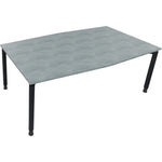Neutralware Konferenztisch communication 2.000 x 680-820 x 1.000/1.100 mm (B x H x T) anthrazit metallic – Produktbild 6