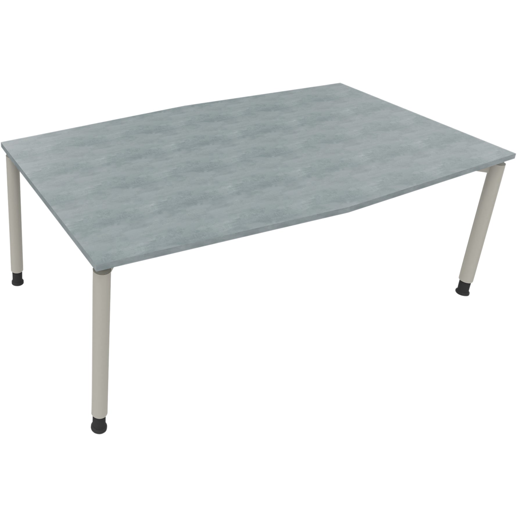 Neutralware Konferenztisch communication 2.000 x 680-820 x 1.000/1.100 mm (B x H x T) silberaluminium – Produktbild 6