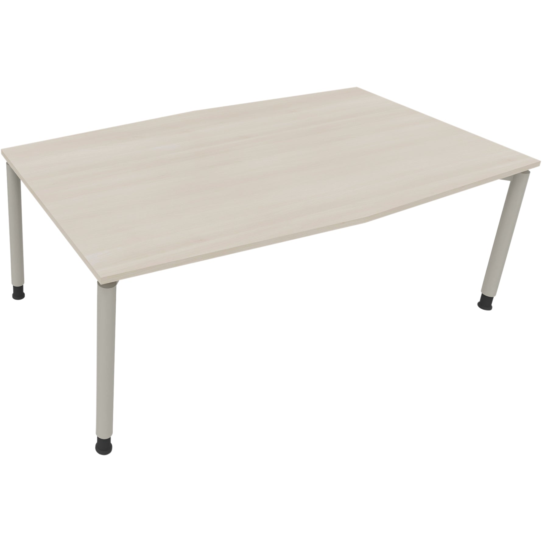 Neutralware Konferenztisch communication 2.000 x 680-820 x 1.000/1.100 mm (B x H x T) silberaluminium – Produktbild 3