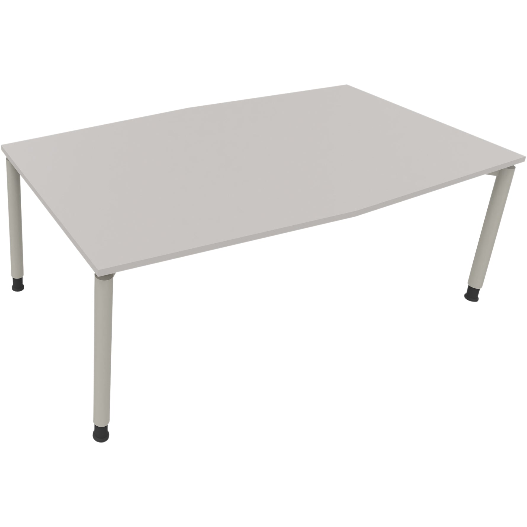 Neutralware Konferenztisch communication 2.000 x 680-820 x 1.000/1.100 mm (B x H x T) silberaluminium – Produktbild 4