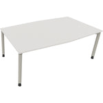 Neutralware Konferenztisch communication 2.000 x 680-820 x 1.000/1.100 mm (B x H x T) silberaluminium