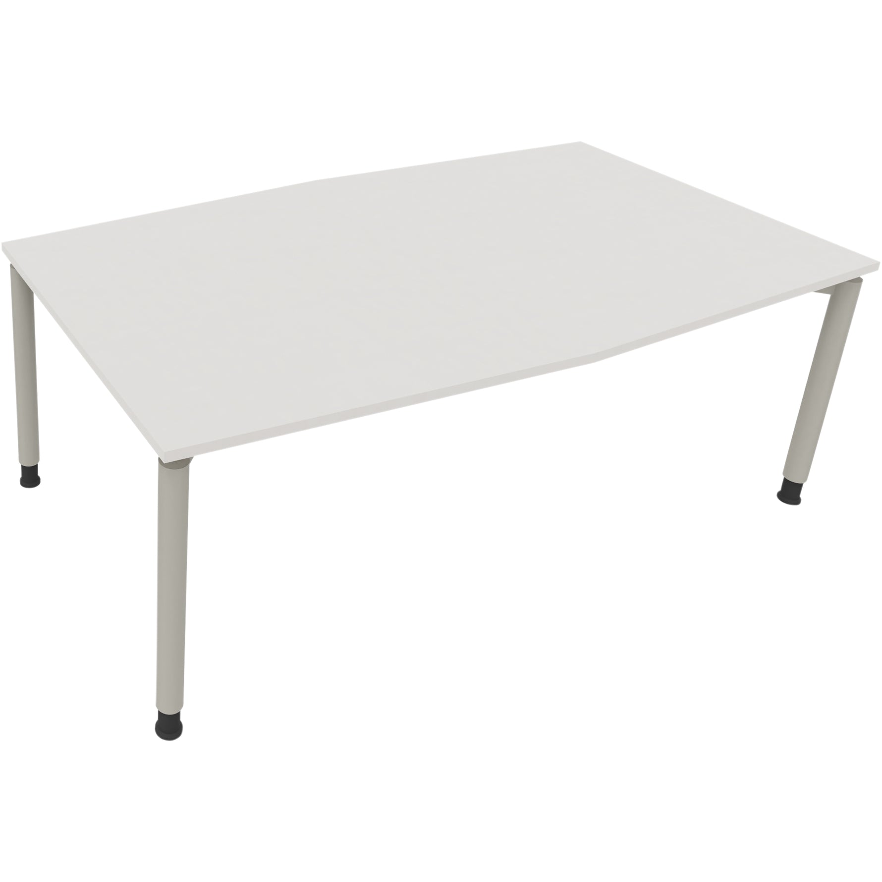 Neutralware Konferenztisch communication 2.000 x 680-820 x 1.000/1.100 mm (B x H x T) silberaluminium