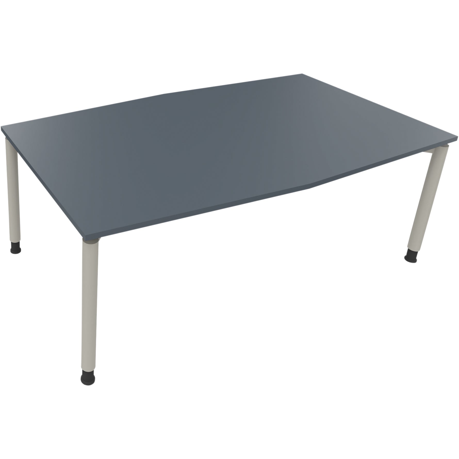 Neutralware Konferenztisch communication 2.000 x 680-820 x 1.000/1.100 mm (B x H x T) silberaluminium – Produktbild 5