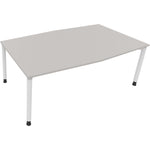 Neutralware Konferenztisch communication 2.000 x 680-820 x 1.000/1.100 mm (B x H x T) verkehrsweiß – Produktbild 6