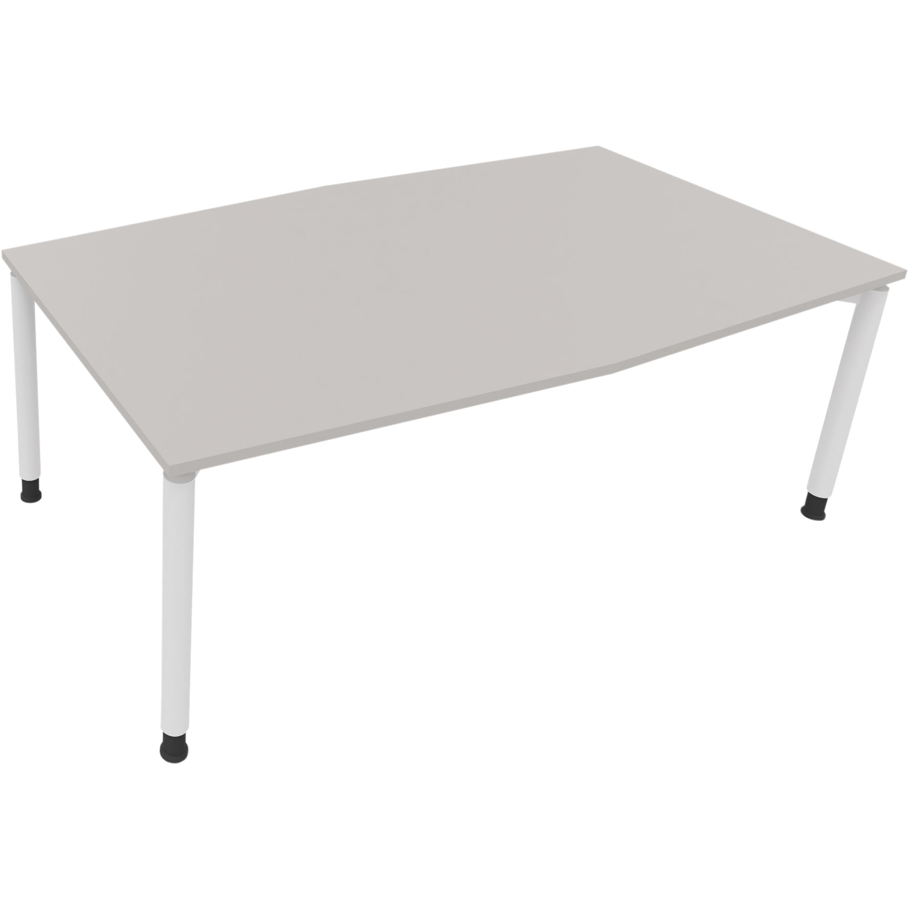 Neutralware Konferenztisch communication 2.000 x 680-820 x 1.000/1.100 mm (B x H x T) verkehrsweiß – Produktbild 6