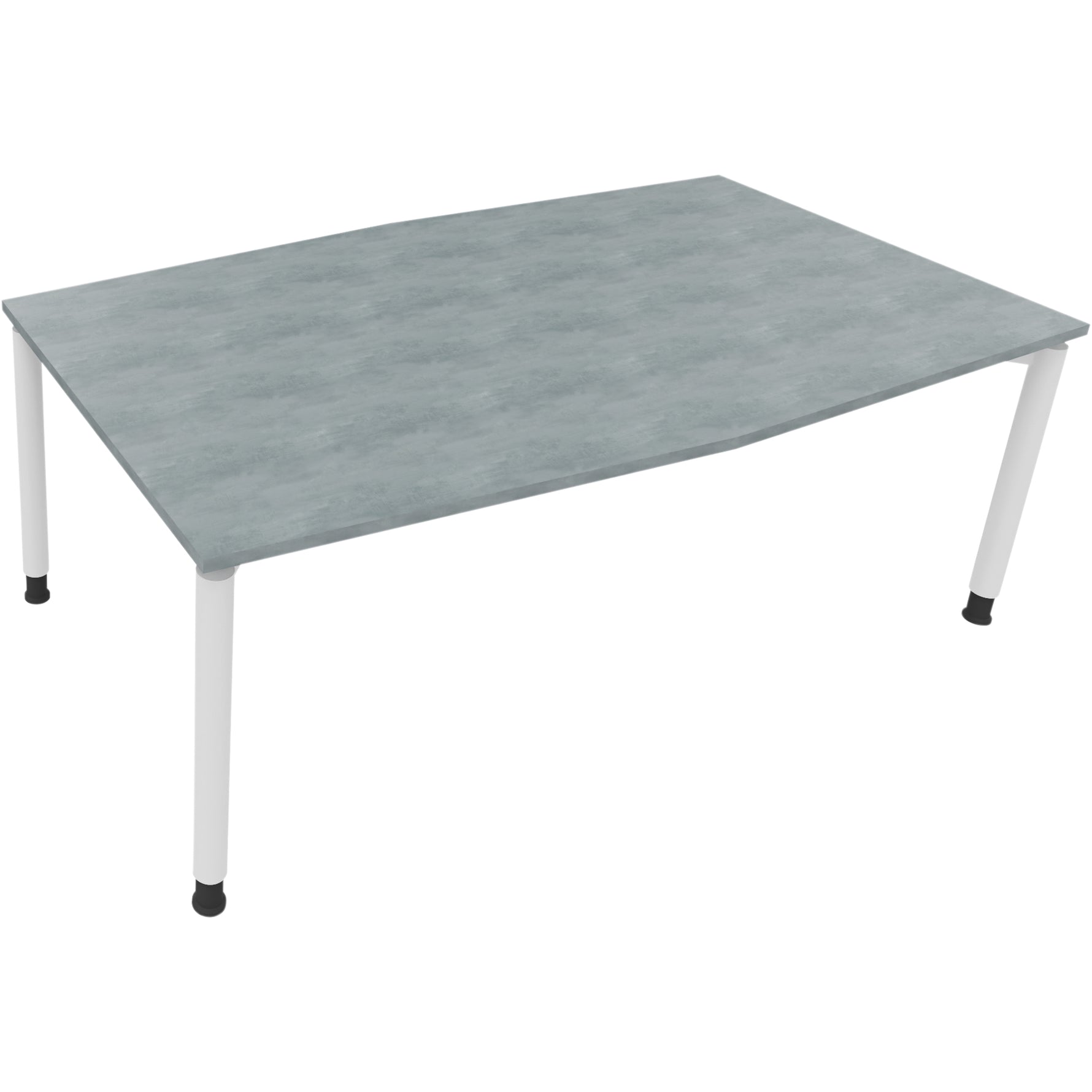 Neutralware Konferenztisch communication 2.000 x 680-820 x 1.000/1.100 mm (B x H x T) verkehrsweiß – Produktbild 5