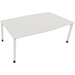 Neutralware Konferenztisch communication 2.000 x 680-820 x 1.000/1.100 mm (B x H x T) verkehrsweiß