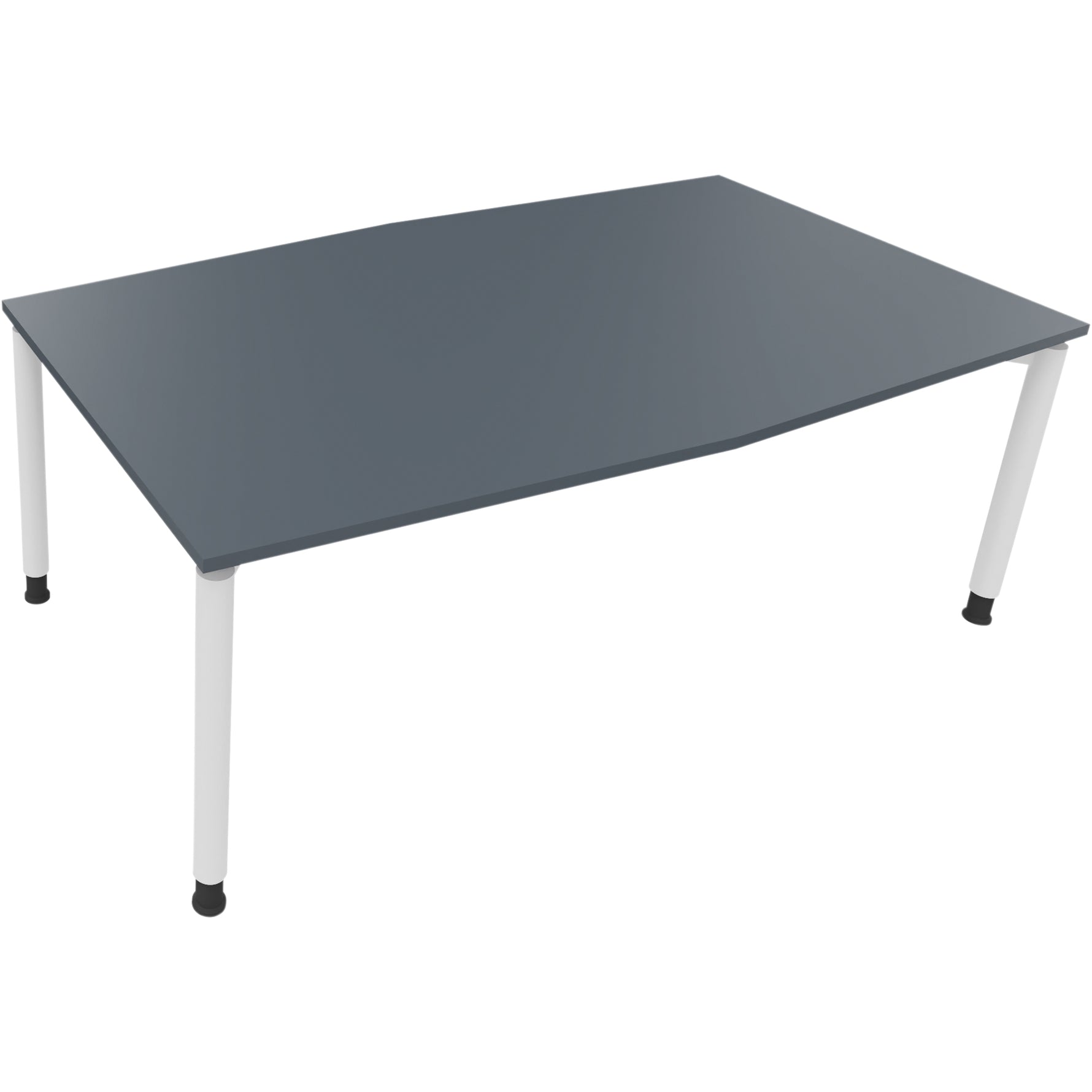 Neutralware Konferenztisch communication 2.000 x 680-820 x 1.000/1.100 mm (B x H x T) verkehrsweiß – Produktbild 4