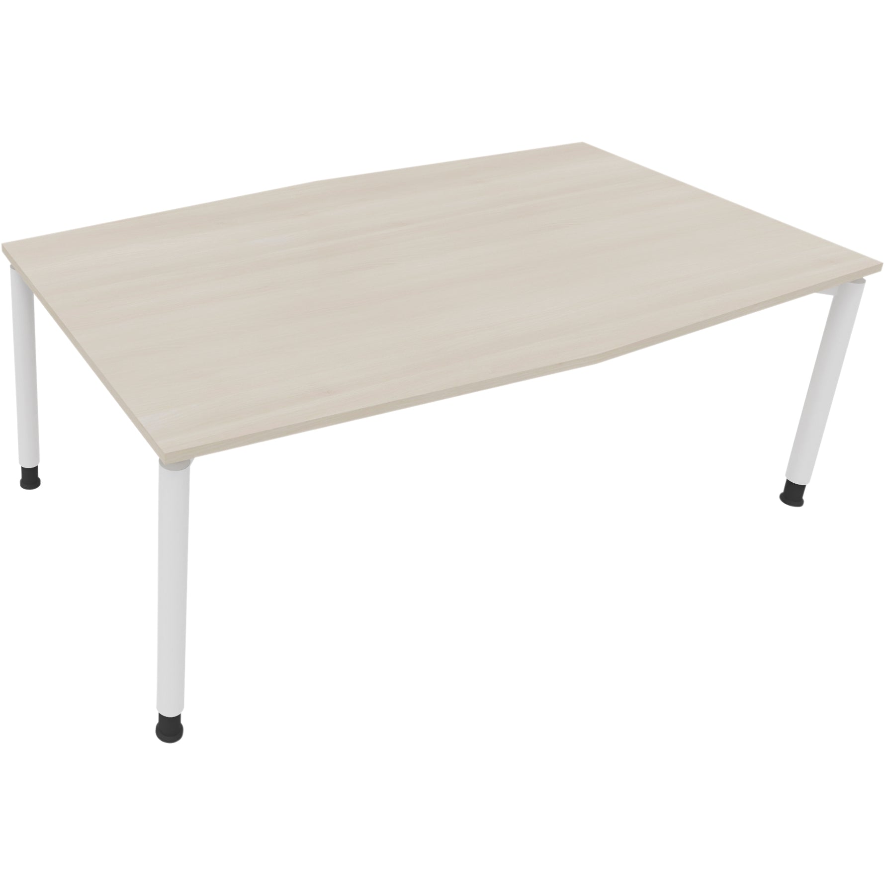 Neutralware Konferenztisch communication 2.000 x 680-820 x 1.000/1.100 mm (B x H x T) verkehrsweiß – Produktbild 3
