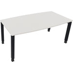 Neutralware Konferenztisch communication 1.800 x 680-820 x 800/900 mm (B x H x T) anthrazit metallic