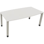 Neutralware Konferenztisch communication 1.800 x 680-820 x 800/900 mm (B x H x T) silberaluminium