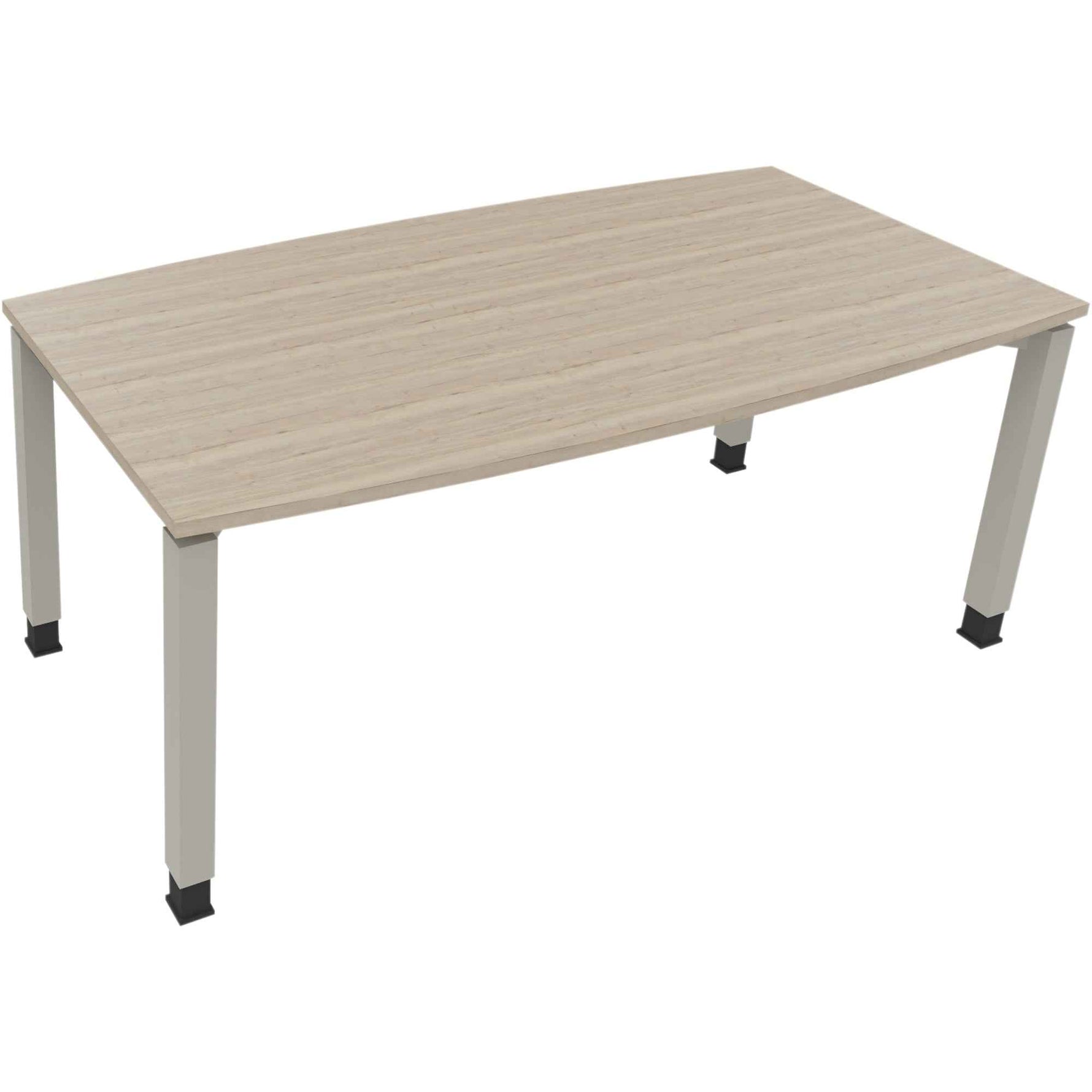 Konferenztisch communication 1.800 x 680-820 x 800/900 mm (B x H x T) silberaluminium