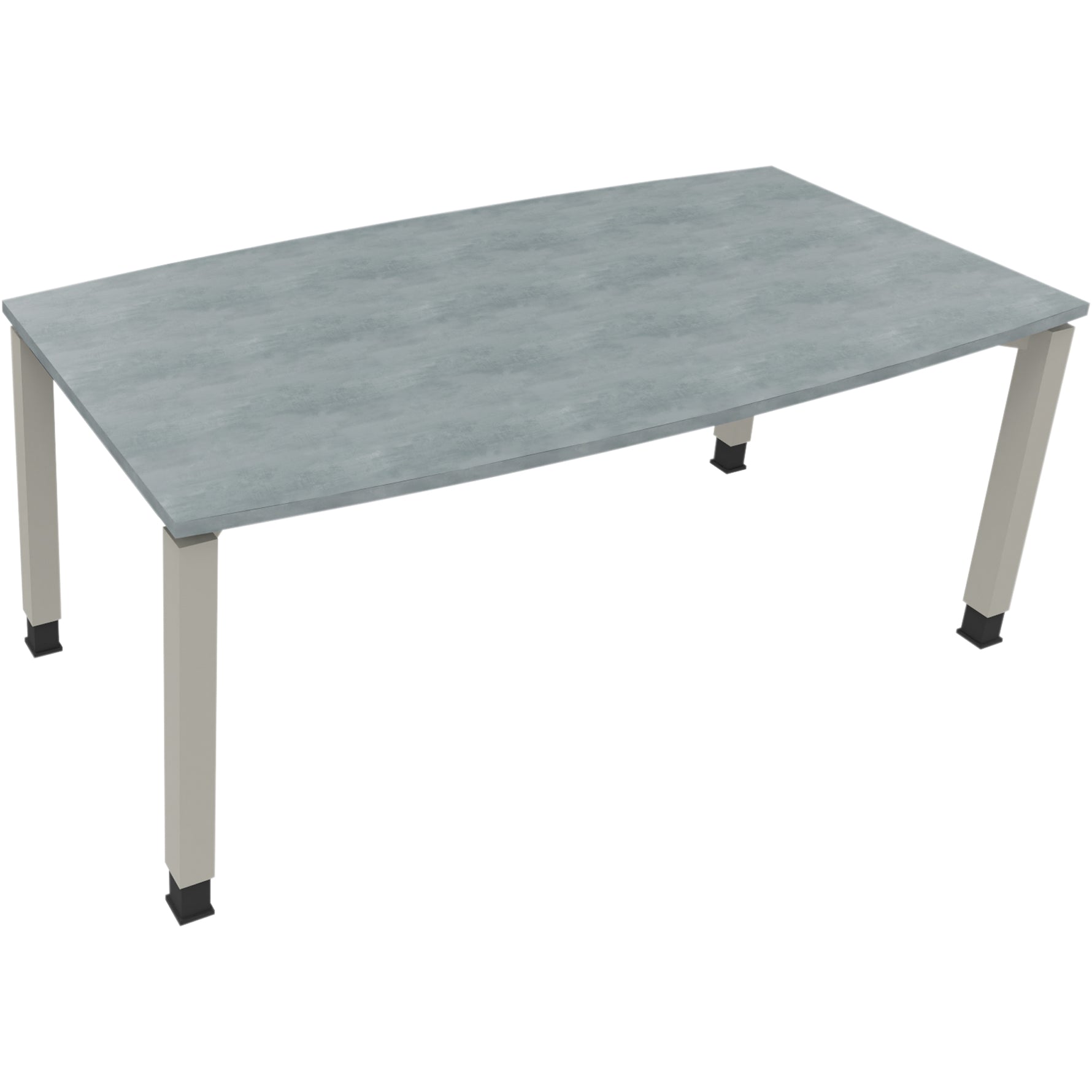 Neutralware Konferenztisch communication 1.800 x 680-820 x 800/900 mm (B x H x T) silberaluminium – Produktbild 6
