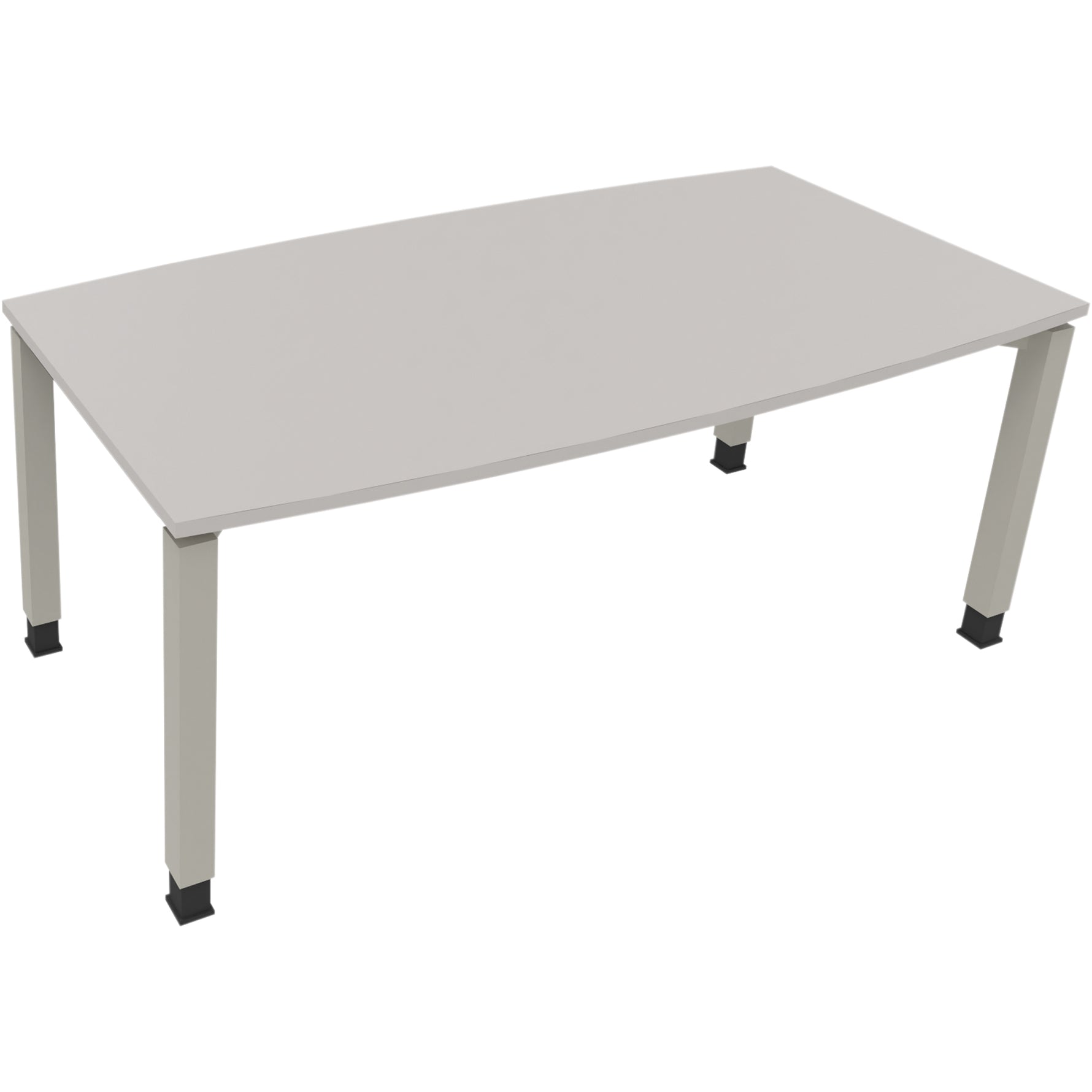 Neutralware Konferenztisch communication 1.800 x 680-820 x 800/900 mm (B x H x T) silberaluminium – Produktbild 4