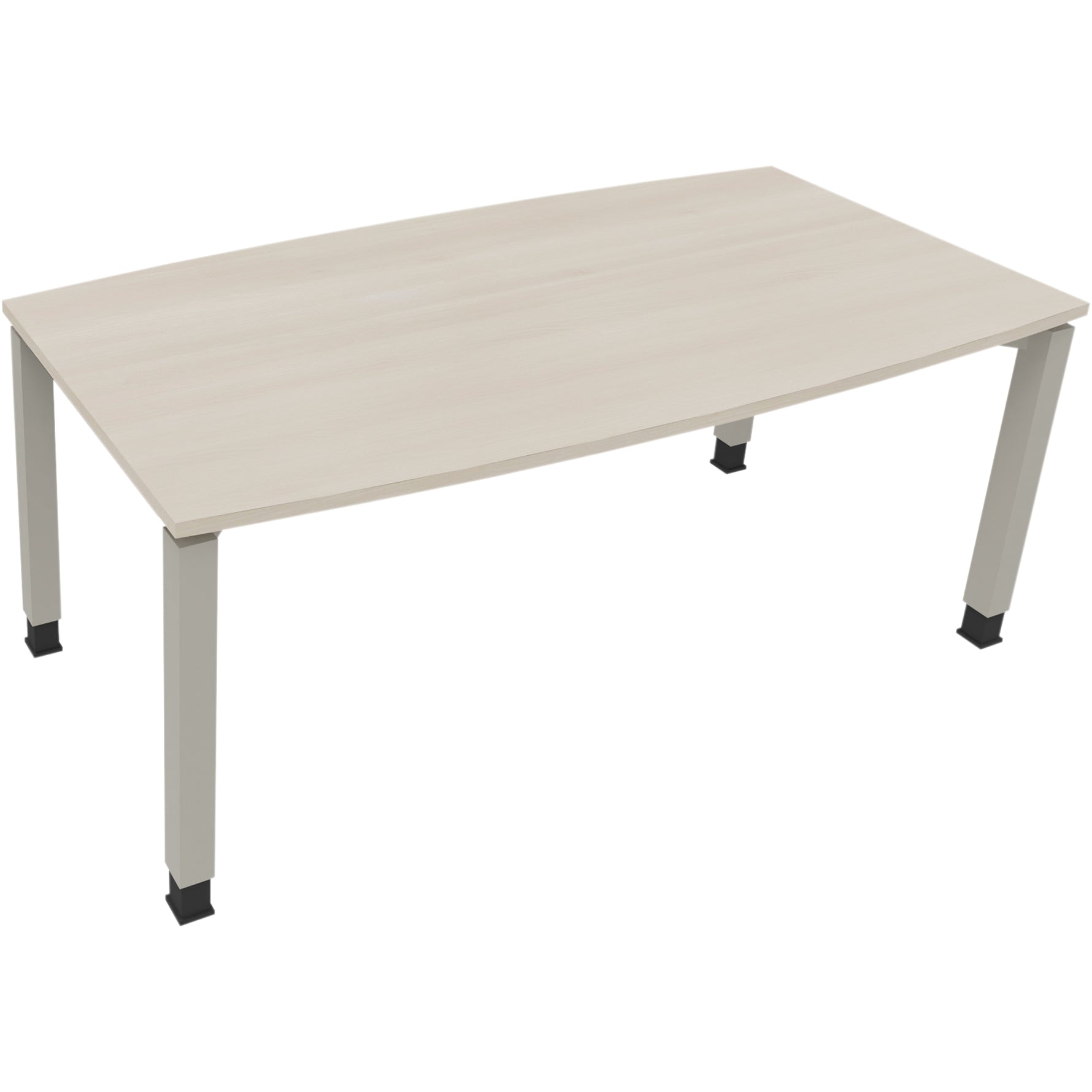 Neutralware Konferenztisch communication 1.800 x 680-820 x 800/900 mm (B x H x T) silberaluminium – Produktbild 3