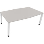 Neutralware Konferenztisch communication 1.800 x 680-820 x 800/900 mm (B x H x T) verkehrsweiß – Produktbild 6
