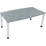 Neutralware Konferenztisch communication 1.800 x 680-820 x 800/900 mm (B x H x T) verkehrsweiß – Produktbild 5