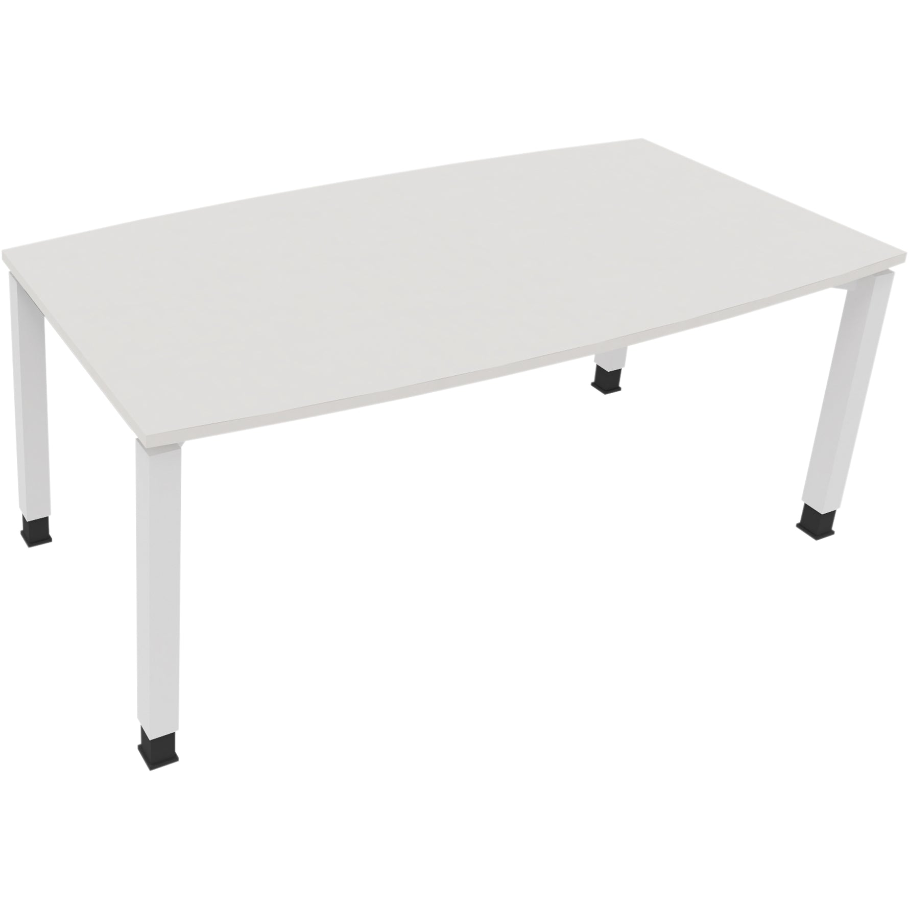 Neutralware Konferenztisch communication 1.800 x 680-820 x 800/900 mm (B x H x T) verkehrsweiß