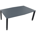 Neutralware Konferenztisch communication 2.000 x 680-820 x 1.000/1.100 mm (B x H x T) anthrazit metallic – Produktbild 5
