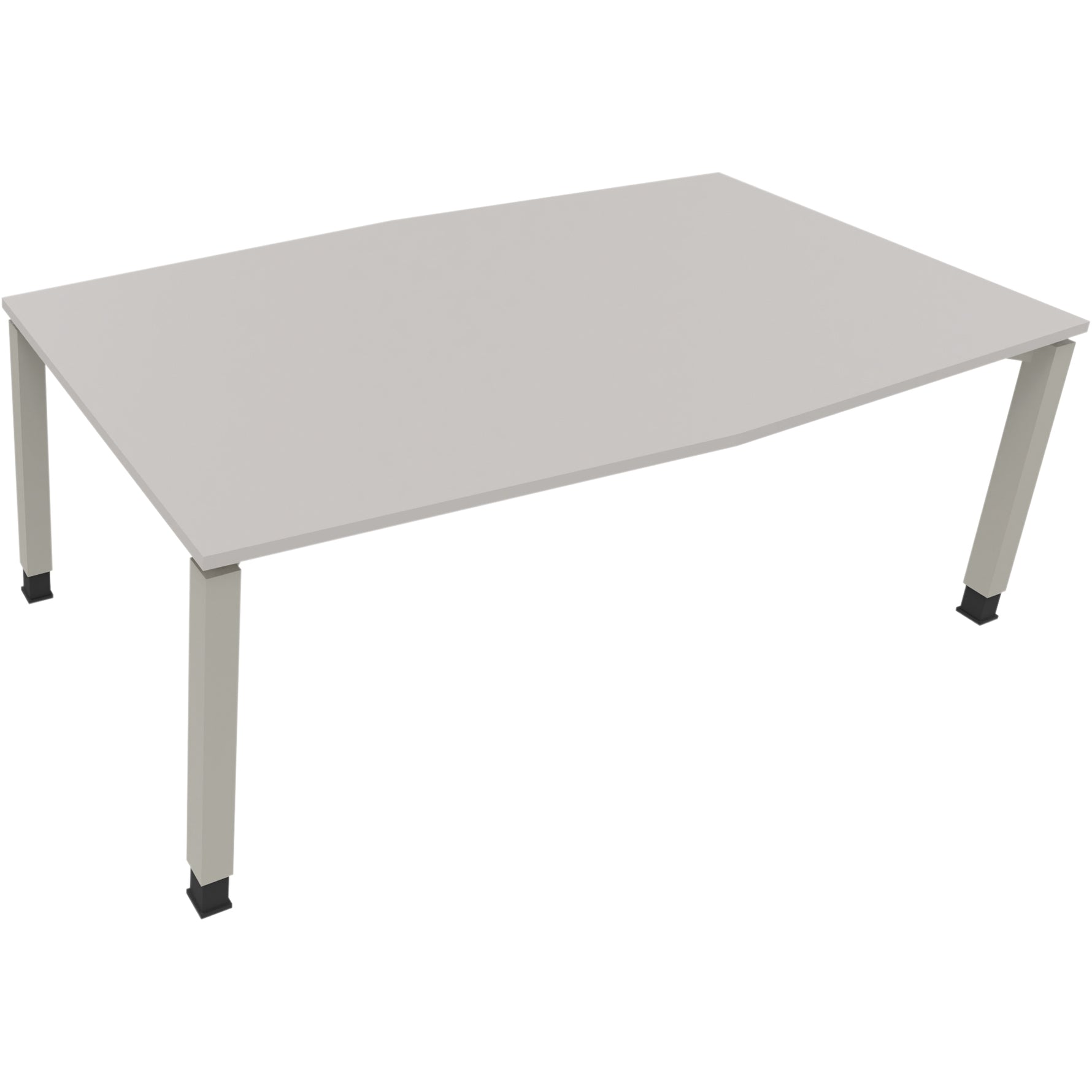 Neutralware Konferenztisch communication 2.000 x 680-820 x 1.000/1.100 mm (B x H x T) silberaluminium – Produktbild 4