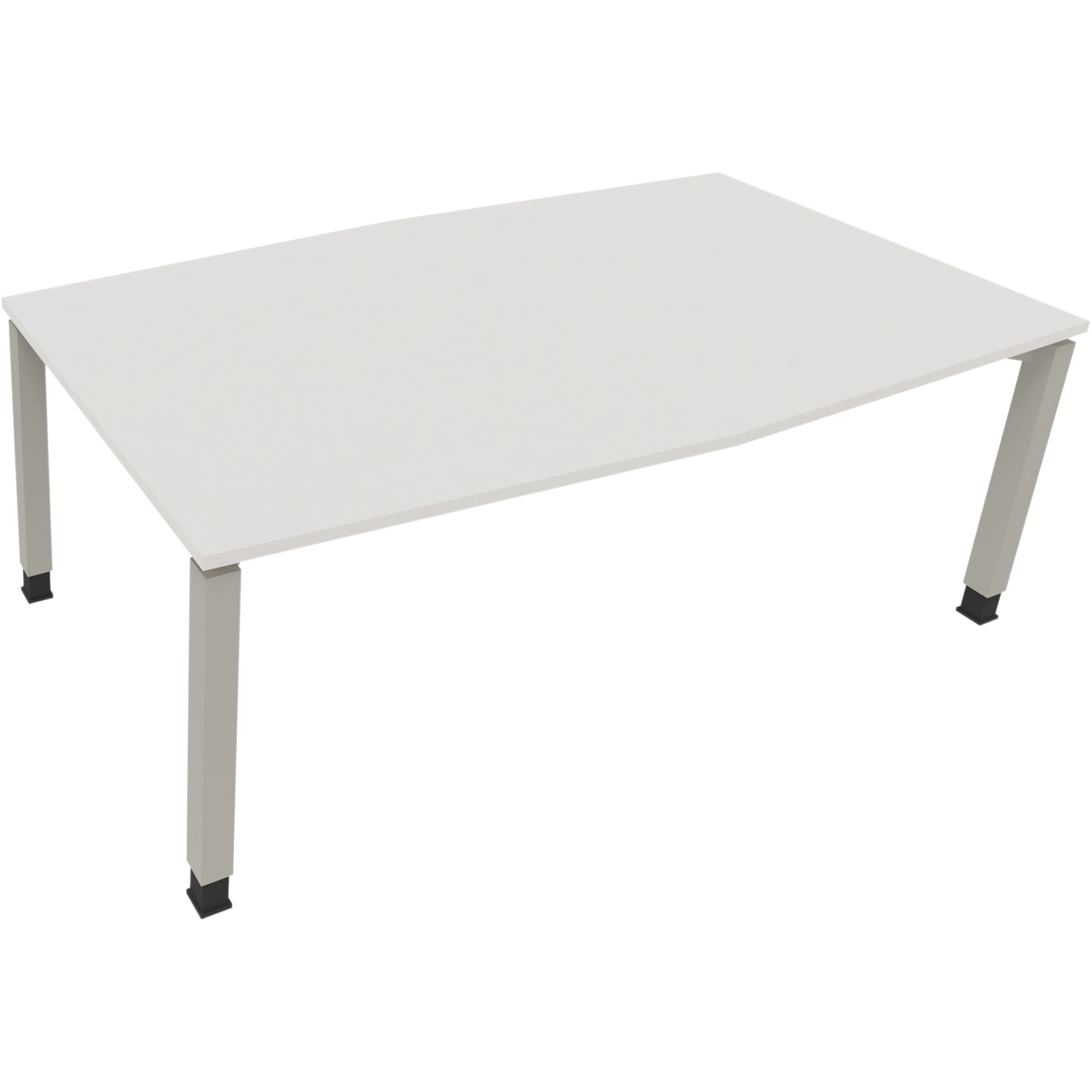 Neutralware Konferenztisch communication 2.000 x 680-820 x 1.000/1.100 mm (B x H x T) silberaluminium