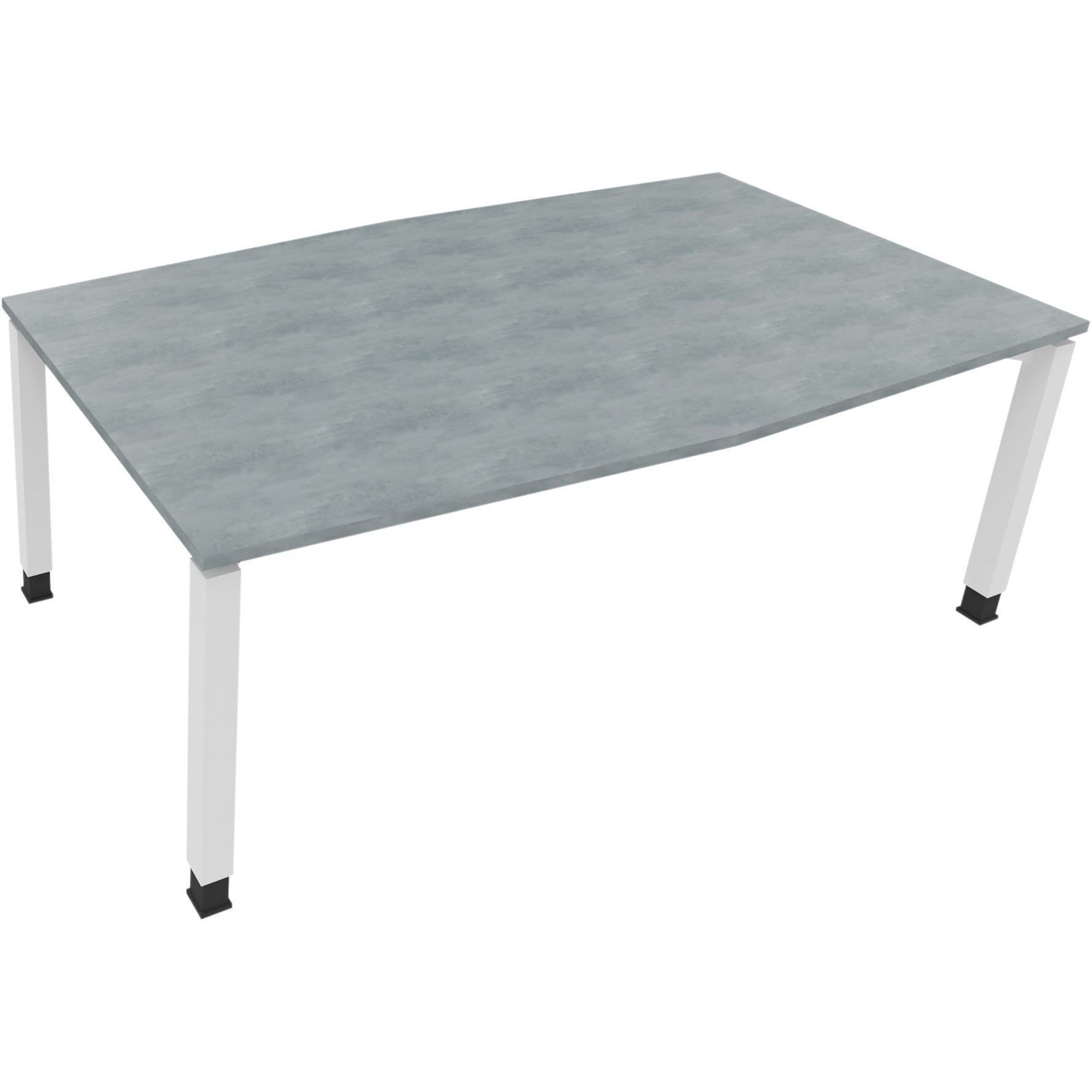 Neutralware Konferenztisch communication 2.000 x 680-820 x 1.000/1.100 mm (B x H x T) verkehrsweiß – Produktbild 5