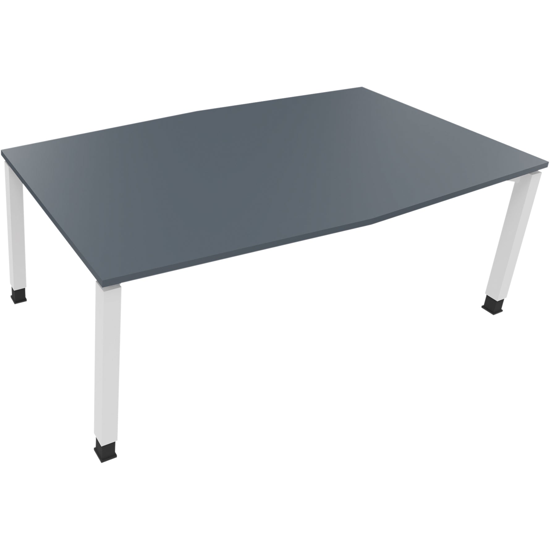 Neutralware Konferenztisch communication 2.000 x 680-820 x 1.000/1.100 mm (B x H x T) verkehrsweiß – Produktbild 4