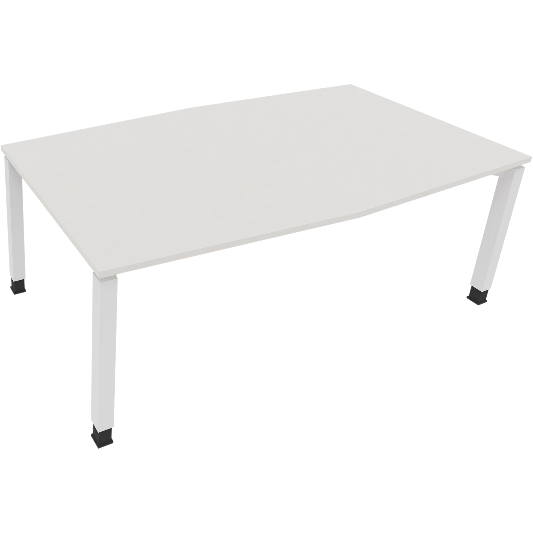 Neutralware Konferenztisch communication 2.000 x 680-820 x 1.000/1.100 mm (B x H x T) verkehrsweiß