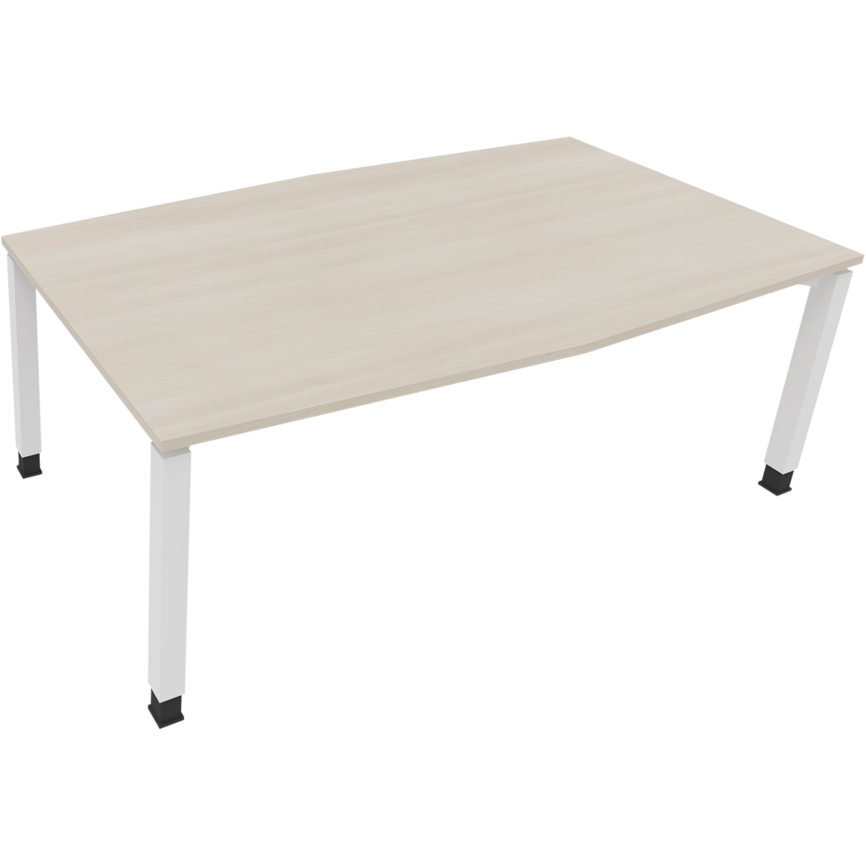 Neutralware Konferenztisch communication 2.000 x 680-820 x 1.000/1.100 mm (B x H x T) verkehrsweiß – Produktbild 3