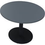 Neutralware Konferenztisch communication rund 1.000 x 720 mm (Ø x H) anthrazit metallic – Produktbild 5