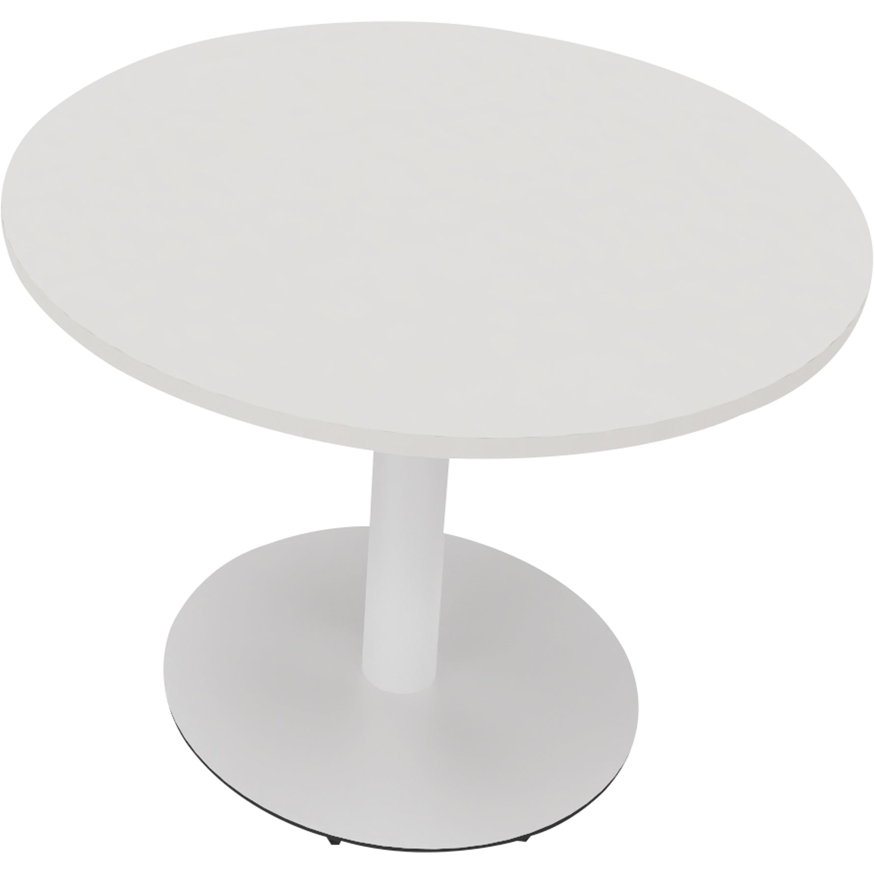 Neutralware Konferenztisch communication rund 1.000 x 720 mm (Ø x H) verkehrsweiß