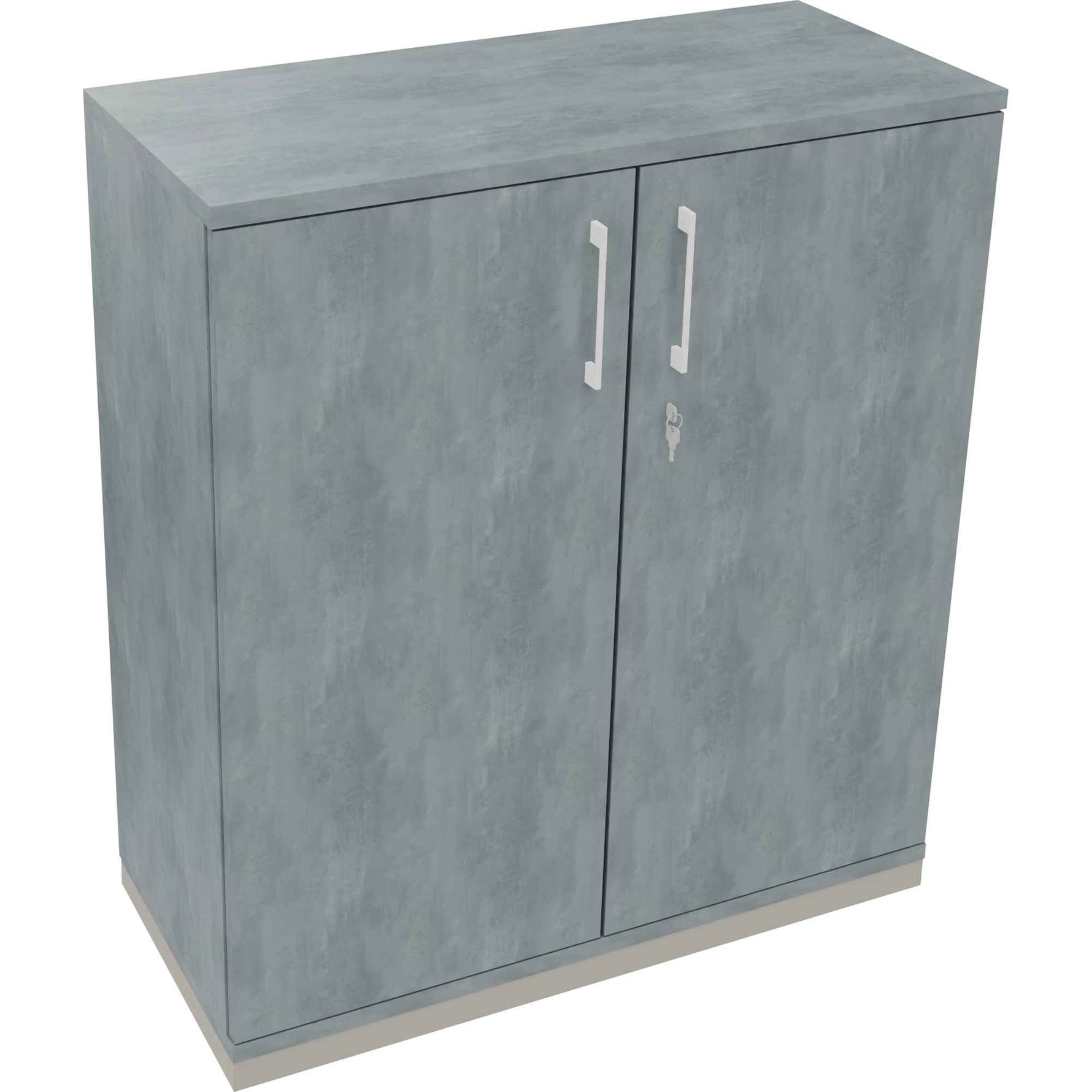 Flügeltürenschrank endless 1.000 x 1.133 x 442 mm (B x H x T) silberaluminium