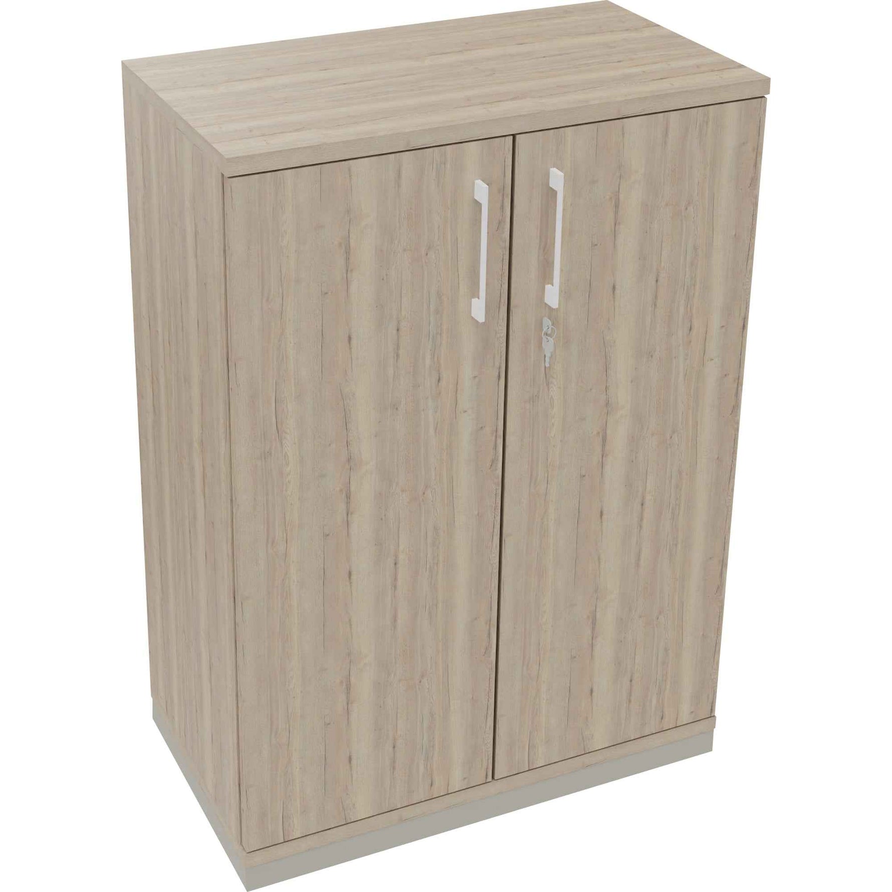 Flügeltürenschrank endless 800 x 1.133 x 442 mm (B x H x T) silberaluminium