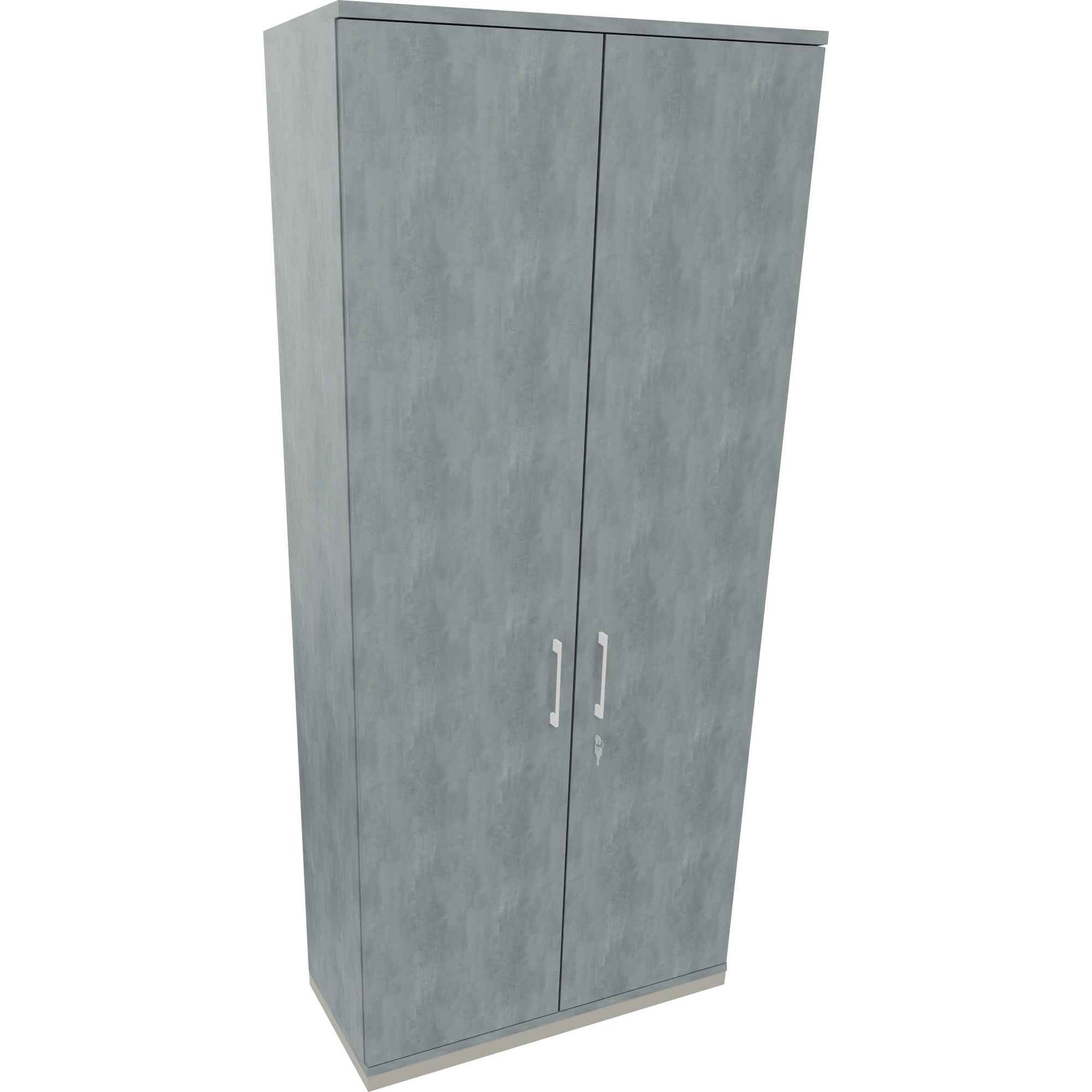 Flügeltürenschrank endless 1.000 x 2.221 x 442 mm (B x H x T) silberaluminium