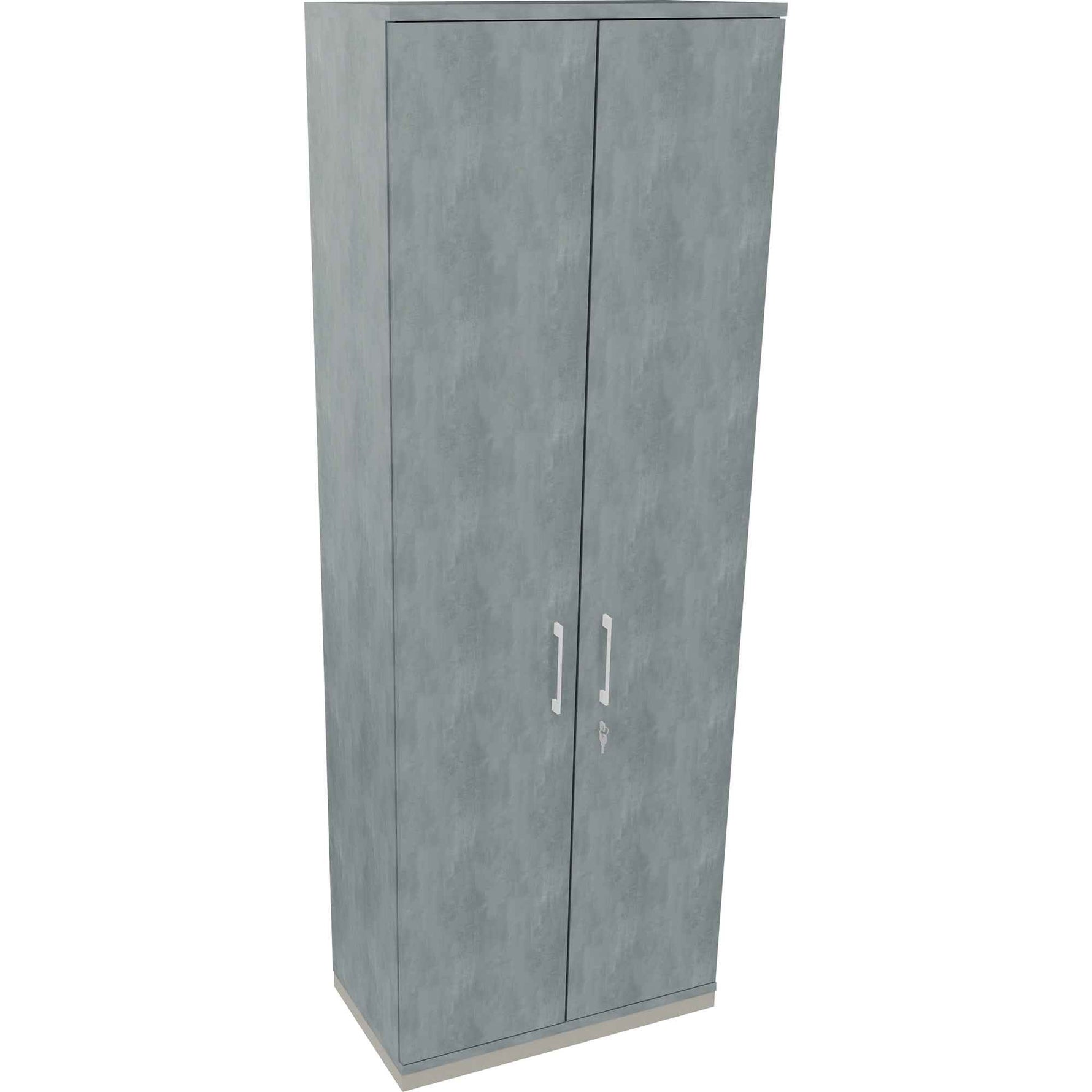 Flügeltürenschrank endless 800 x 2.221 x 442 mm (B x H x T) silberaluminium