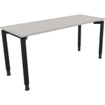 Neutralware Schreibtisch all in one 1.600 x 650-850 x 600 mm (B x H x T) Vierfuß Rundrohr lichtgrau
