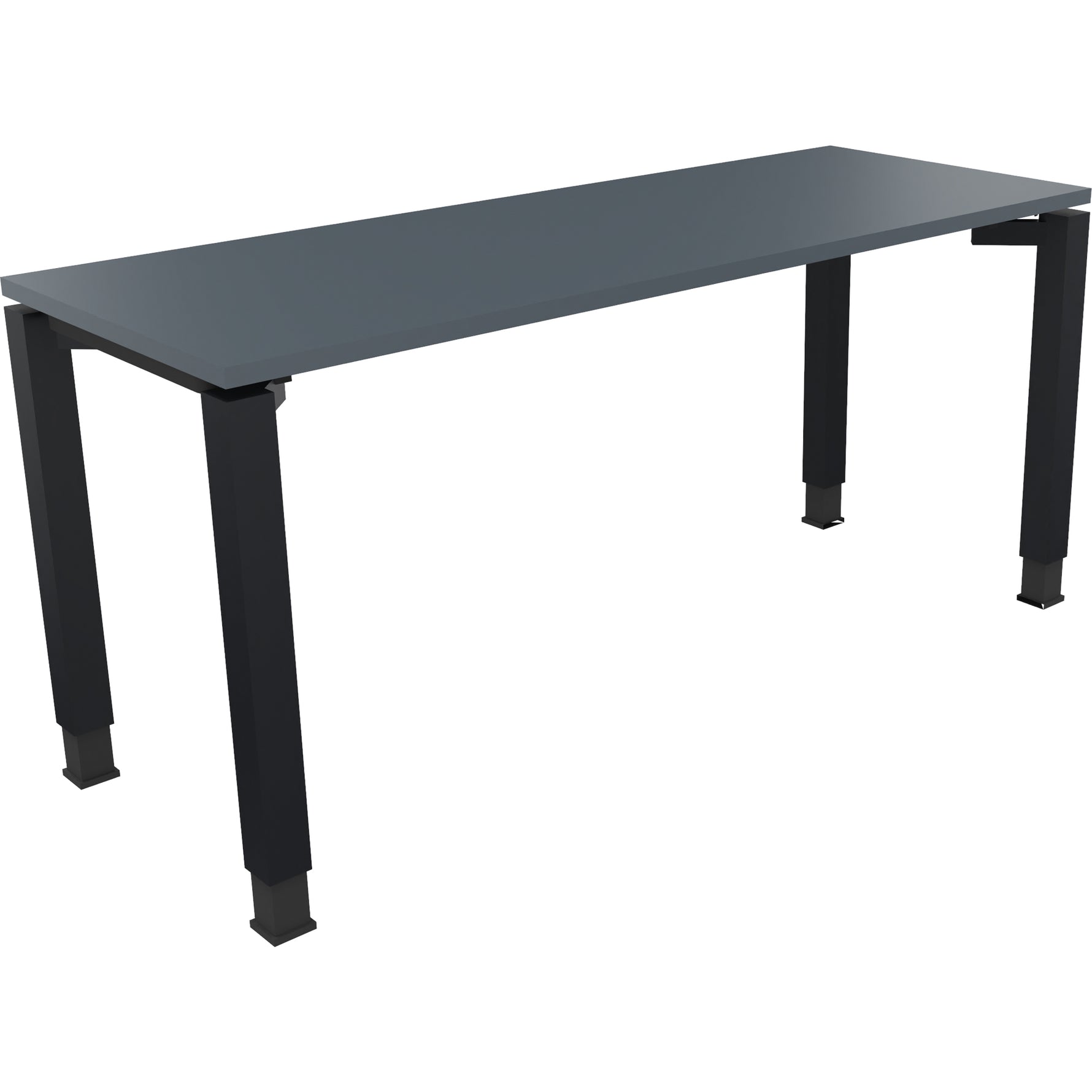 Neutralware Schreibtisch all in one 1.600 x 680-820 x 600 mm (B x H x T) Vierfuß Quadratrohr lavagrau