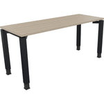 Neutralware Schreibtisch all in one 1.600 x 680-820 x 600 mm (B x H x T) Vierfuß Quadratrohr eiche natur