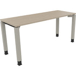 Neutralware Schreibtisch all in one 1.600 x 680-820 x 600 mm (B x H x T) Vierfuß Quadratrohr eiche natur – Produktbild 2