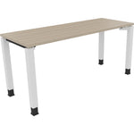 Neutralware Schreibtisch all in one 1.600 x 680-820 x 600 mm (B x H x T) Vierfuß Quadratrohr eiche natur – Produktbild 3