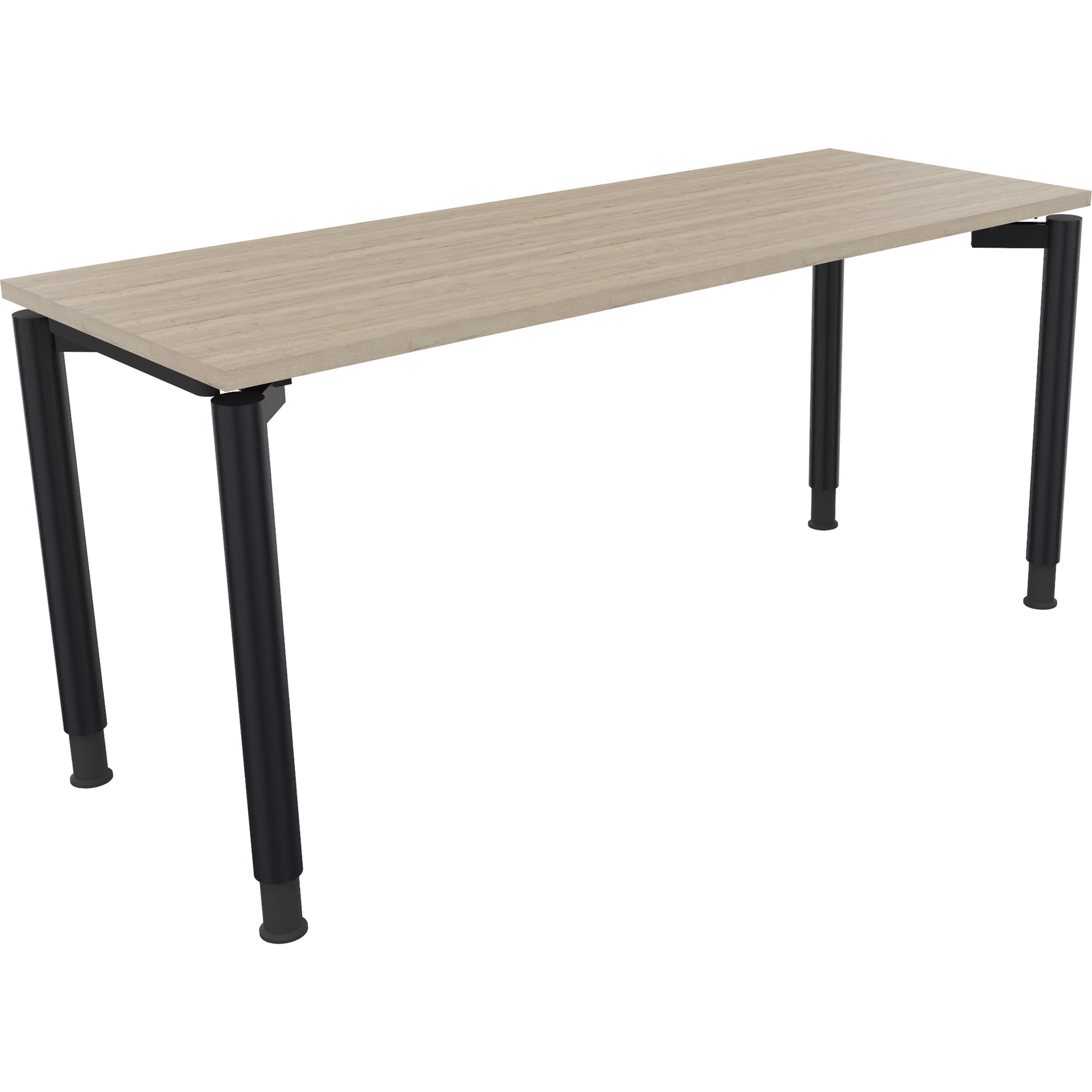 Neutralware Schreibtisch all in one 1.600 x 680-820 x 600 mm (B x H x T) Vierfuß Rundrohr eiche natur