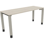 Neutralware Schreibtisch all in one 1.600 x 680-820 x 600 mm (B x H x T) Vierfuß Quadratrohr akazie hell – Produktbild 2