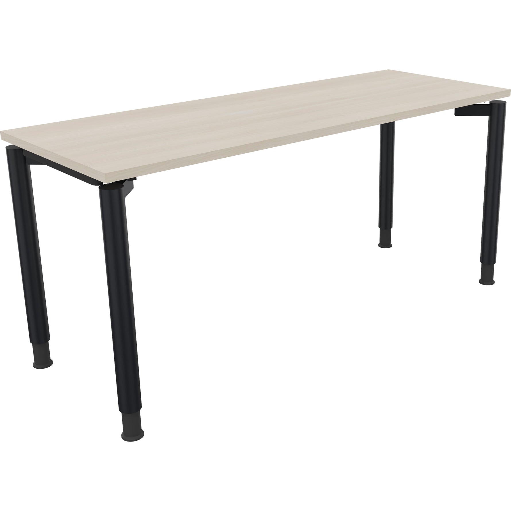 Neutralware Schreibtisch all in one 1.600 x 680-820 x 600 mm (B x H x T) Vierfuß Rundrohr akazie hell