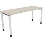 Neutralware Schreibtisch all in one 1.600 x 680-820 x 600 mm (B x H x T) Vierfuß Rundrohr akazie hell – Produktbild 3